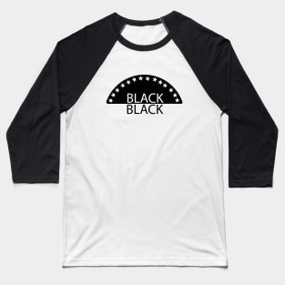 Curve Black Name With Stars Baseball T-Shirt